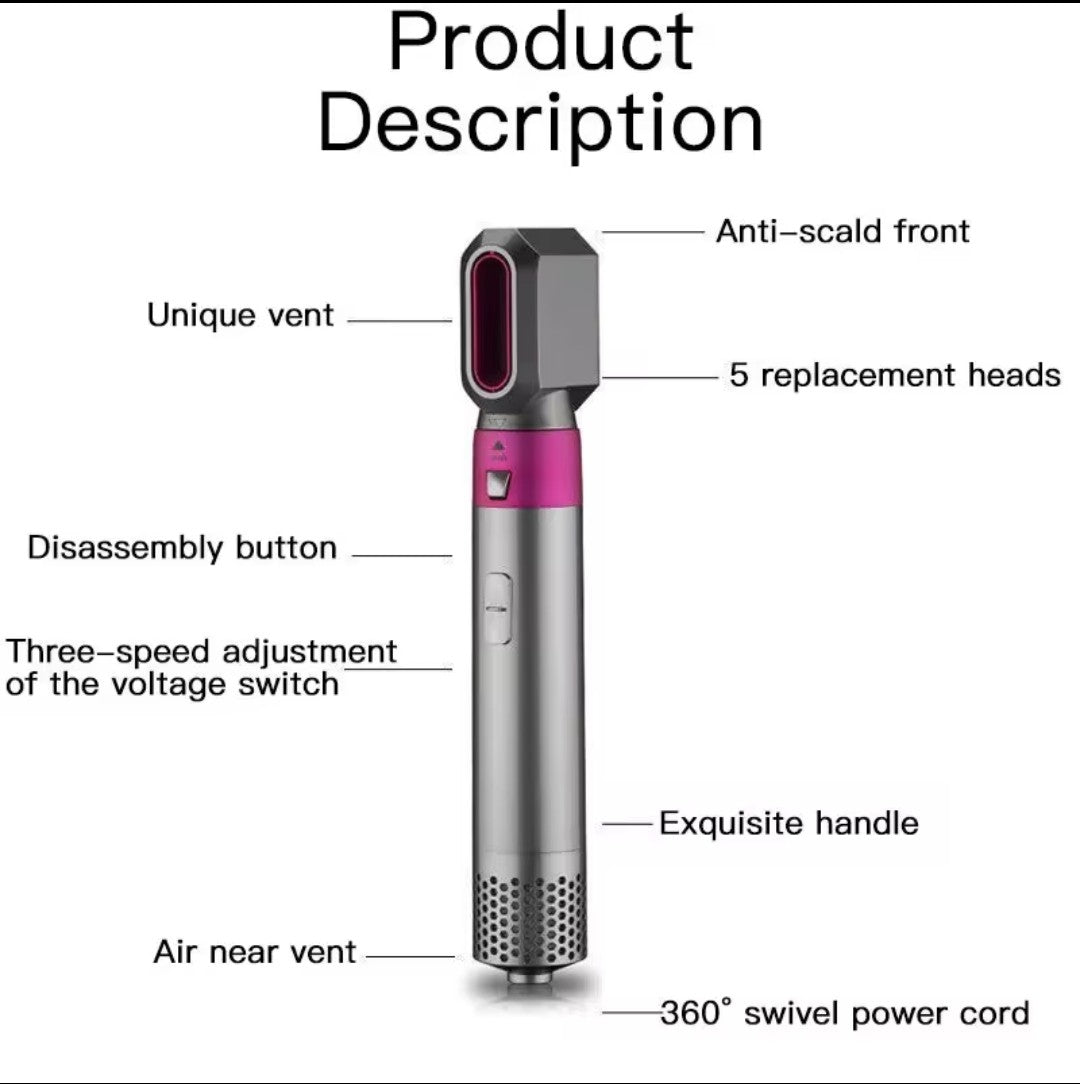 5 in 1 curling iron hair straightener